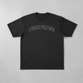 PUSH4PURPOSE t-shirt front with centered black and white text