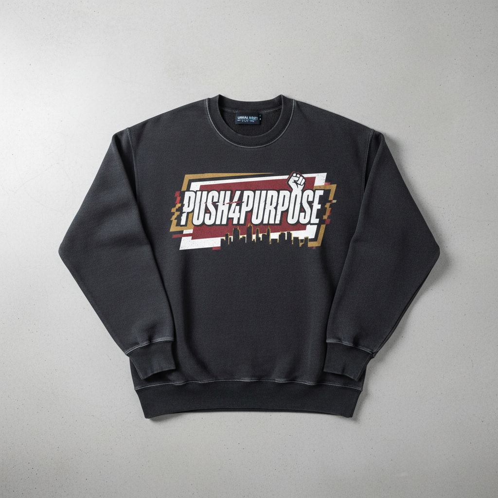 PUSH4PURPOSE streetwear crewneck sweatshirt